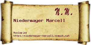 Niedermayer Marcell névjegykártya